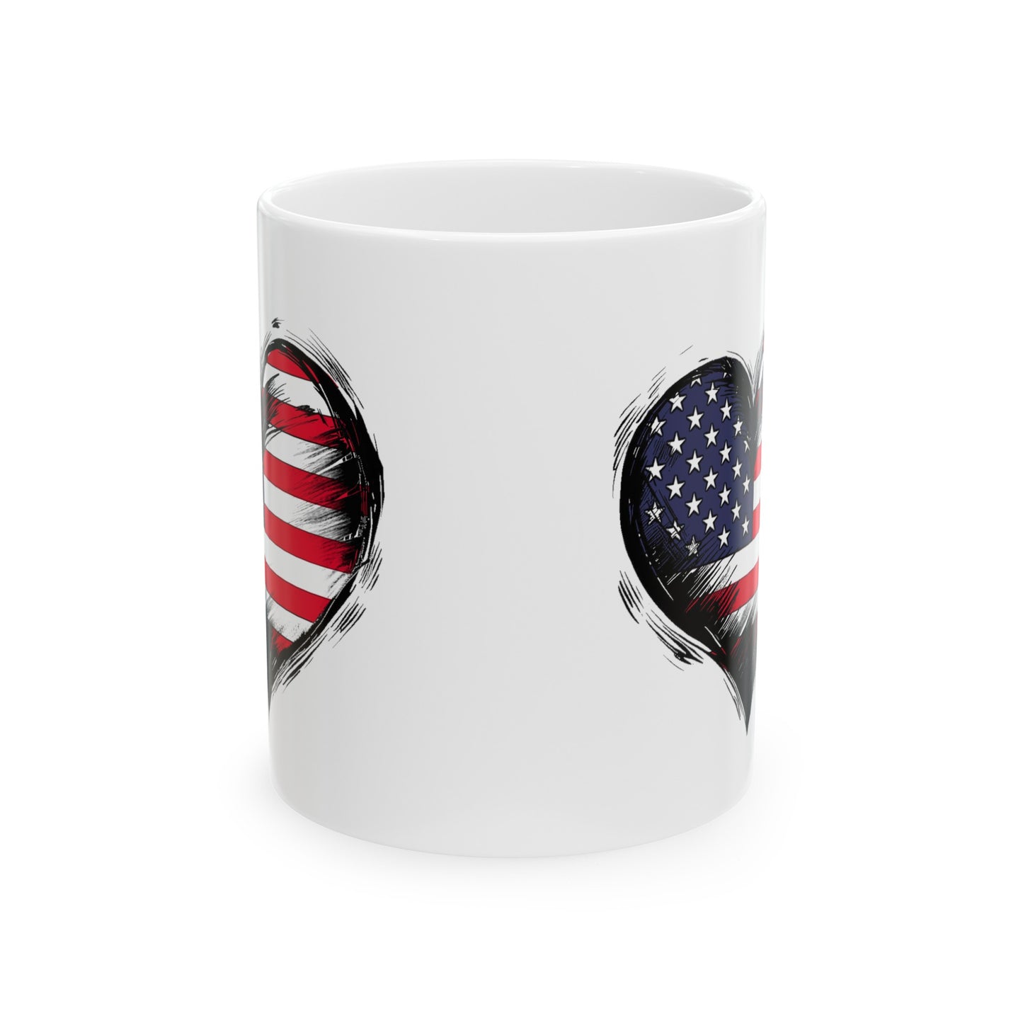 Coffee Mug with a big heart for America <3