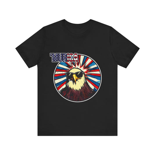 Murica [clean version] - Sport your love of the United States wearing this fun patriotic shirt.