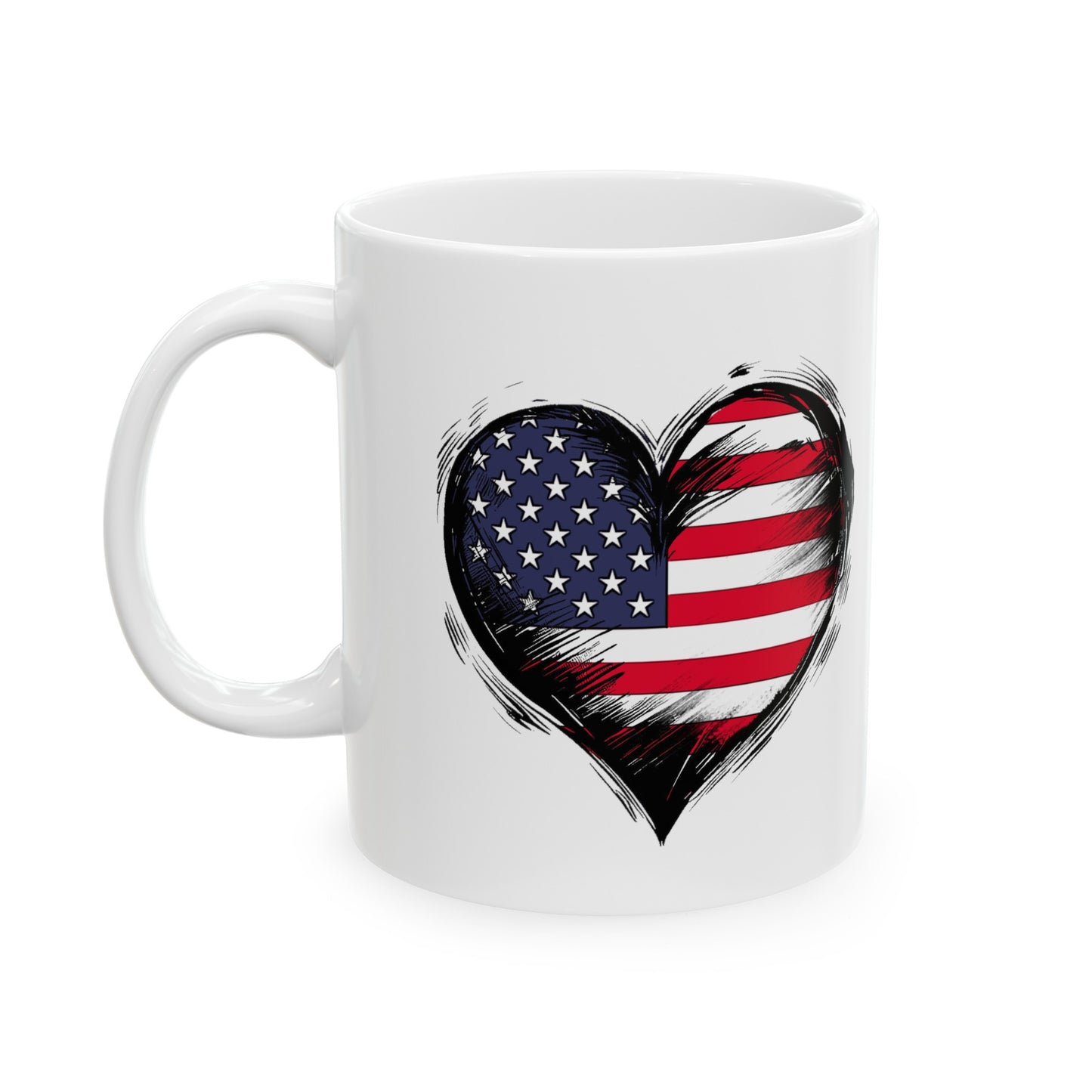 Coffee Mug with a big heart for America <3