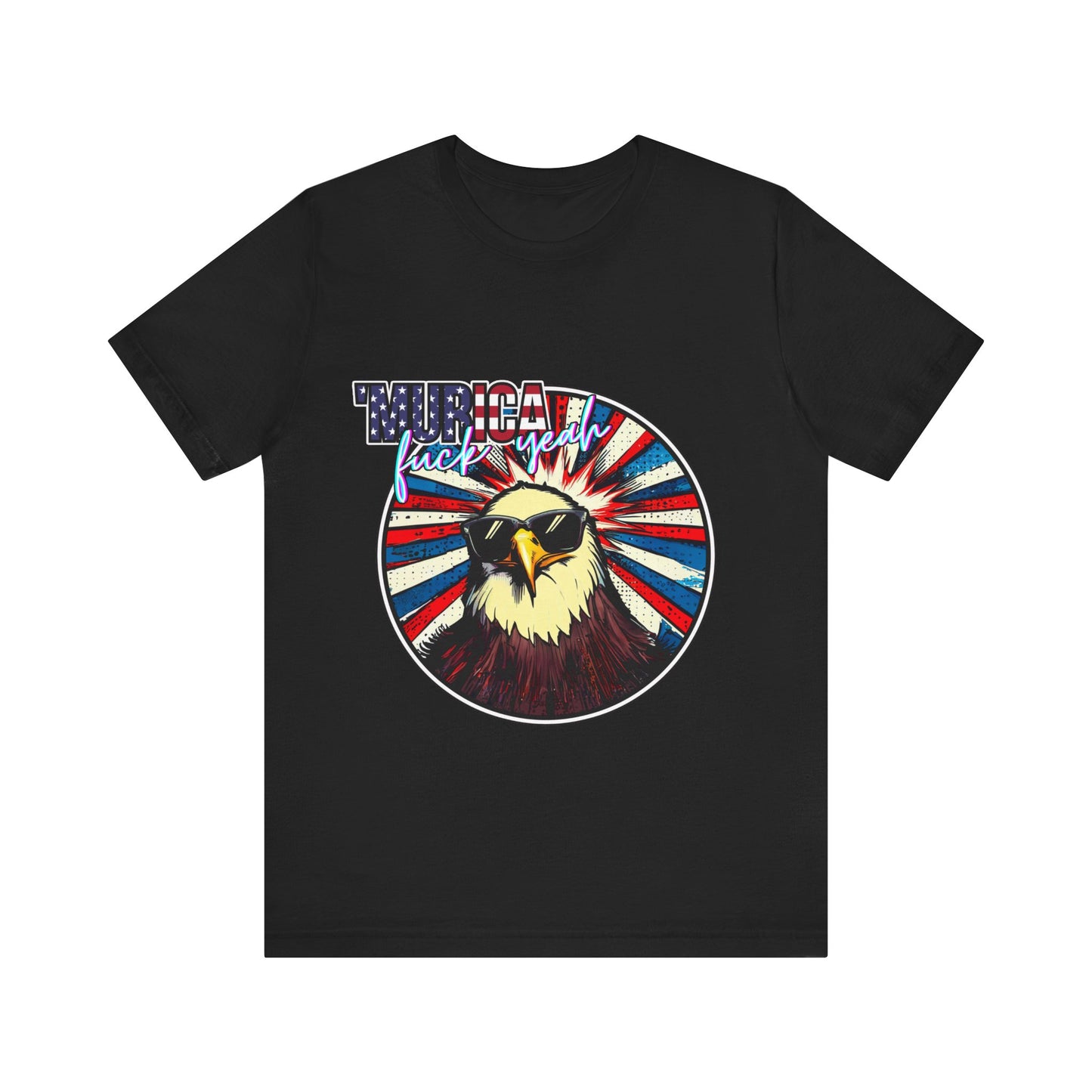 Murica F*ck Yeah - Sport your love of the United States wearing this fun patriotic shirt.