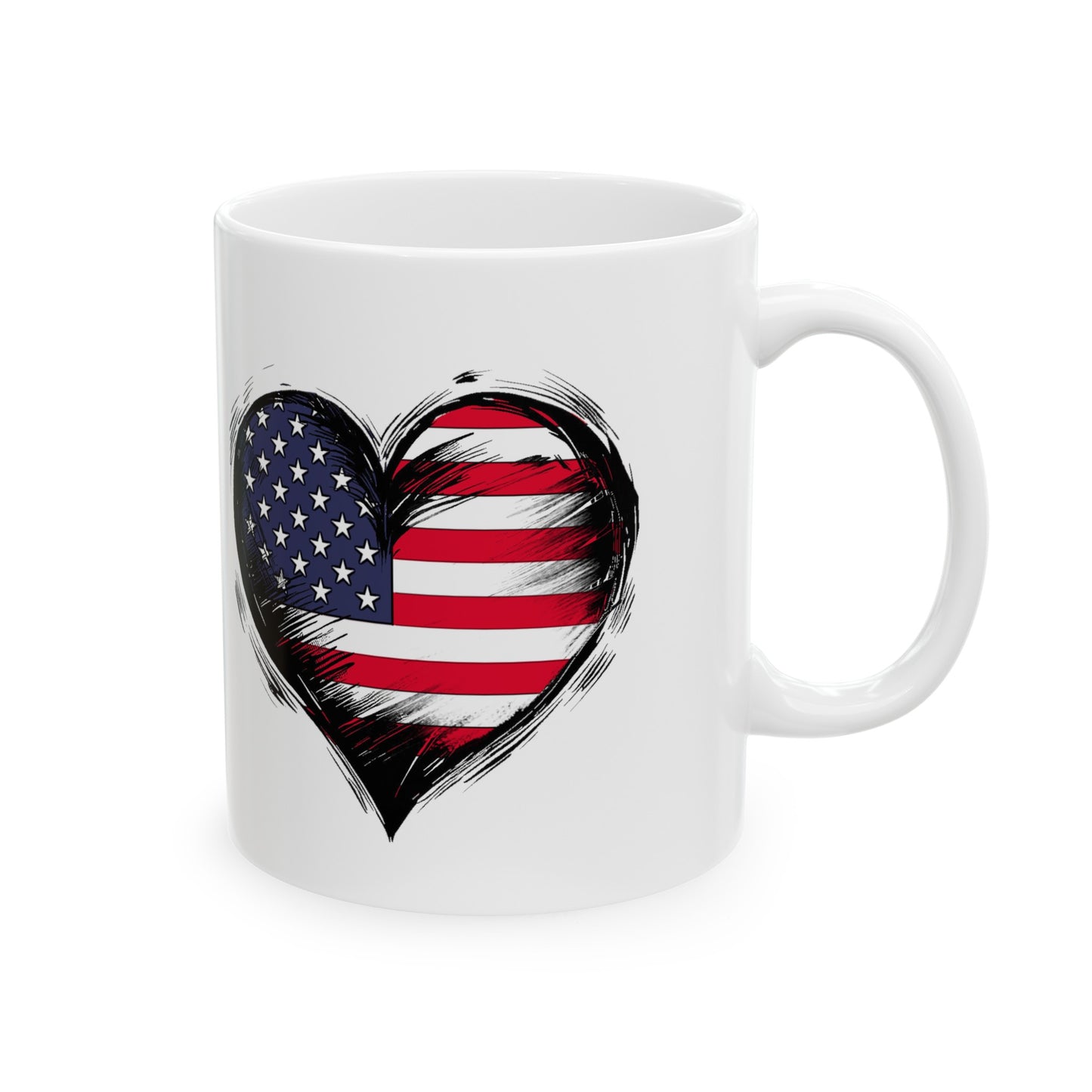 Coffee Mug with a big heart for America <3